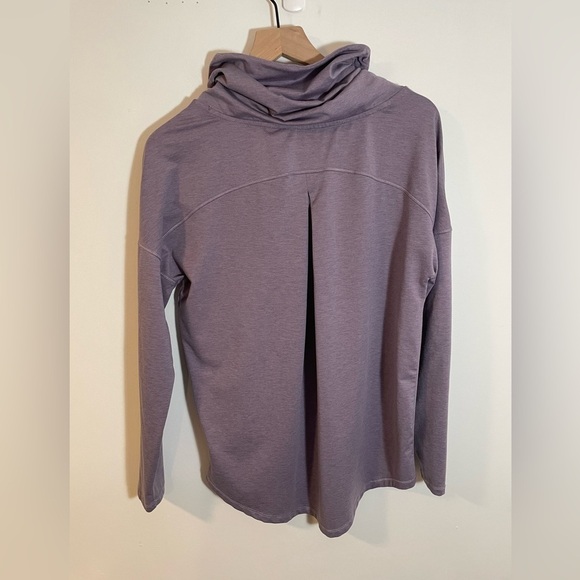 Apana Cowl Neck Soft Yoga Top Violet Purple Size Medium Loose Comfort EUC - Picture 5 of 11